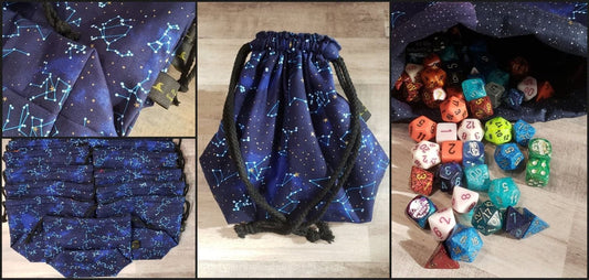 Constellations in Space Dice Bags