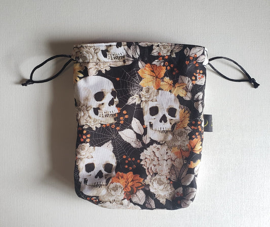 Skulls & Fall Orange Tarot Bag