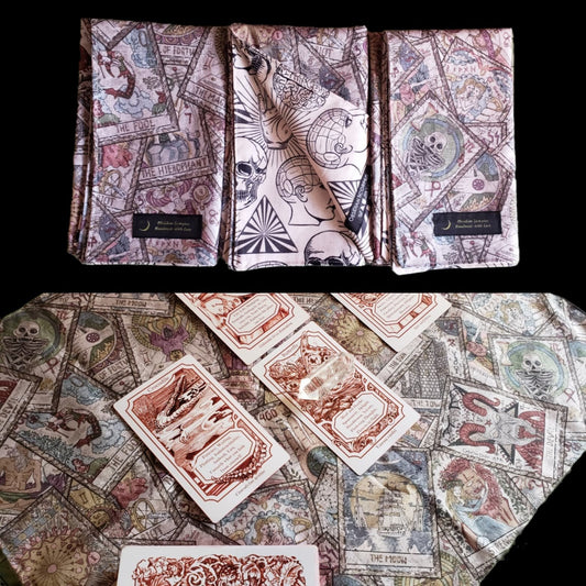 Vintage Tarot & Esoteric Palmistry Altar Cloth